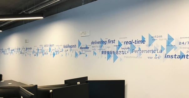 Office wall graphics that improve employee morale 